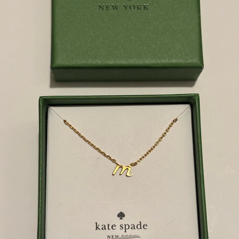 Kate Spade New York One In A Million “M” Initial Pendant Necklace #BC9